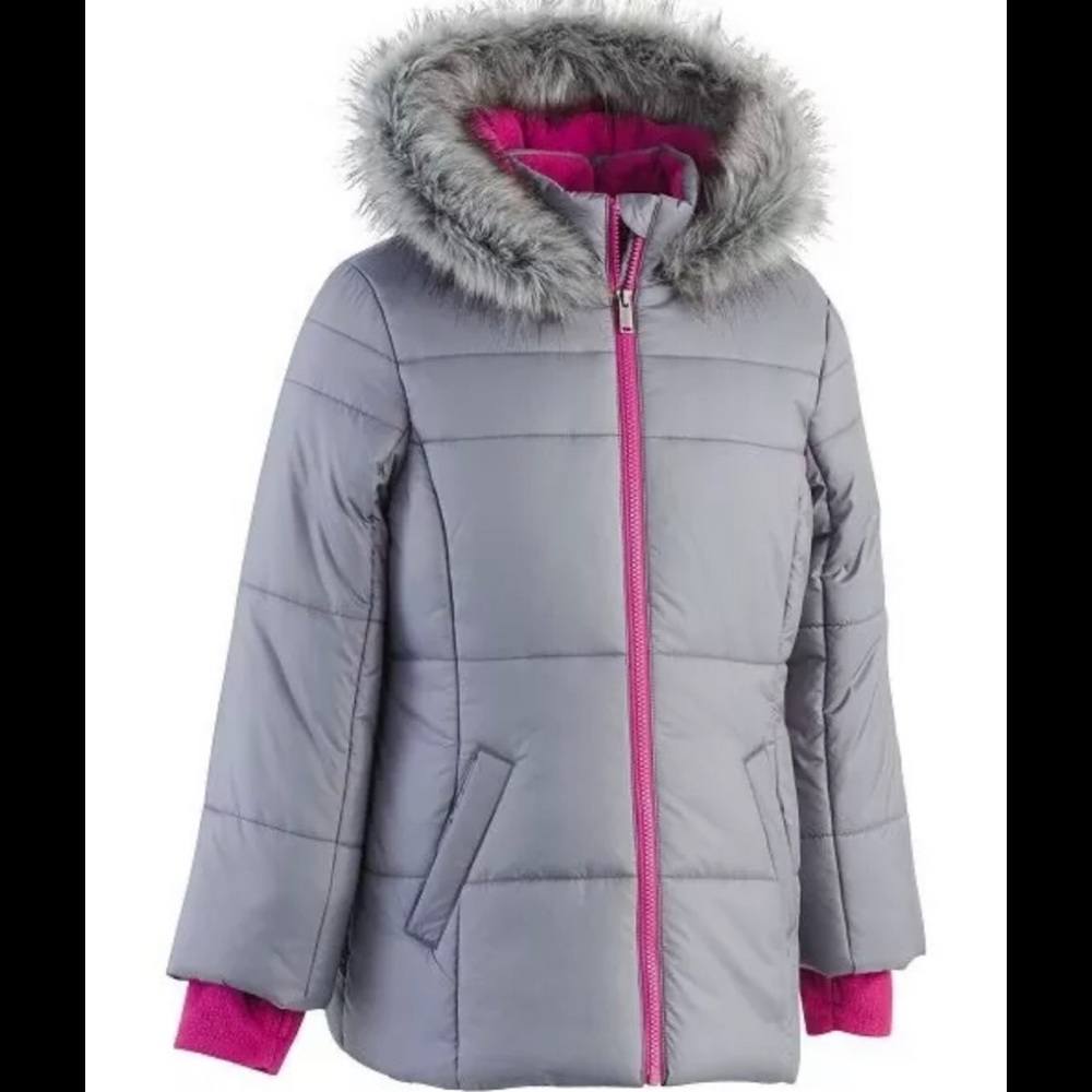 Calvin Klein puffer jacket with fleece lined hood
